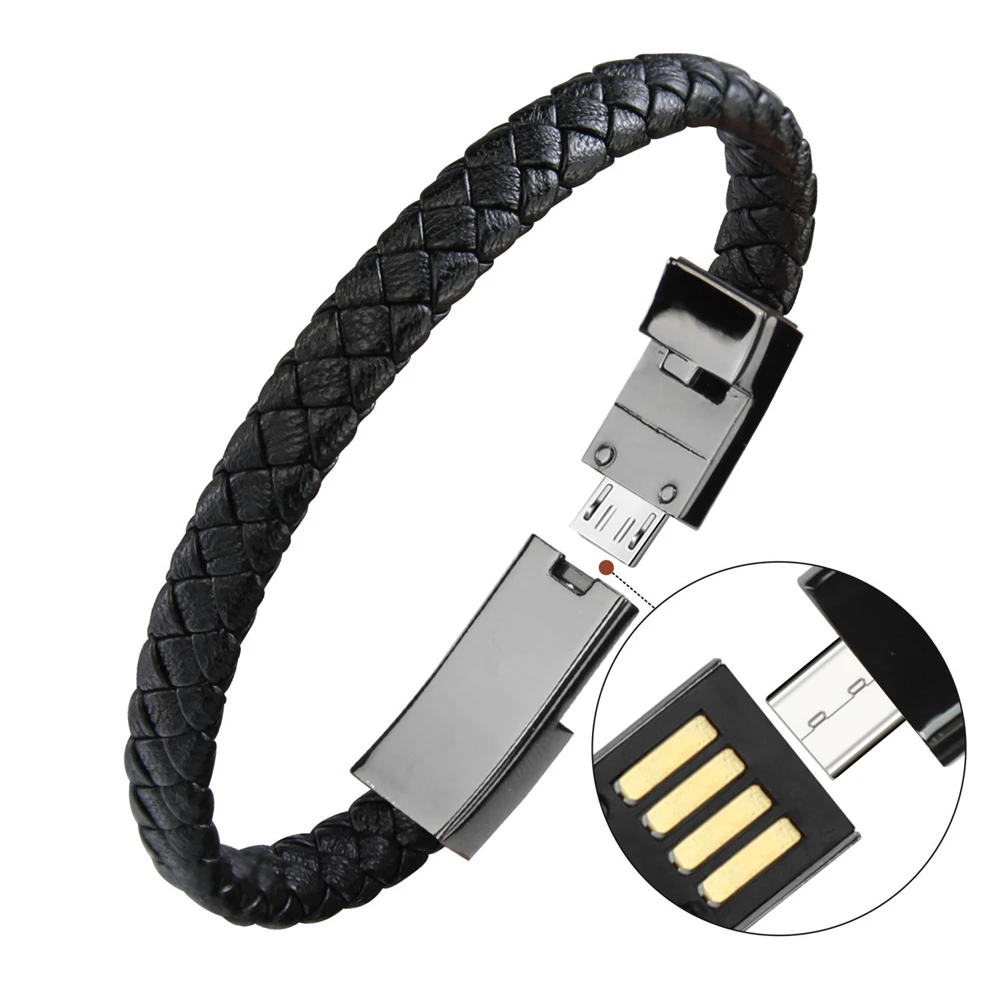 Bracelet Style USB Charging Cord 22.5cm Universal Data Charging Cable For Android OS Smart Phone Type-C Micro USB Connectors
Bracelet Style USB Charging Cord 22.5cm Universal Data Charging Cable For Android OS Smart Phone Type-C Micro USB Connectors