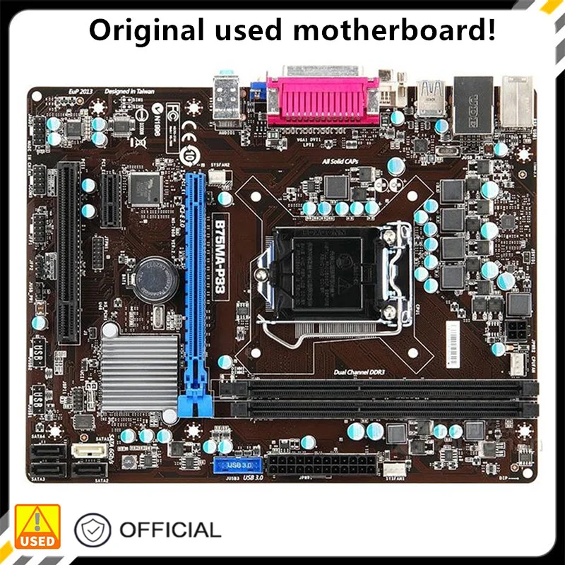 For B75MA-P33 Computer Motherboard LGA 1155 DDR3 For Intel B75 P8B75 Desktop Mainboard SATA II PCI-E X16 Used
For B75MA-P33 Computer Motherboard LGA 1155 DDR3 For Intel B75 P8B75 Desktop Mainboard SATA II PCI-E X16 Used