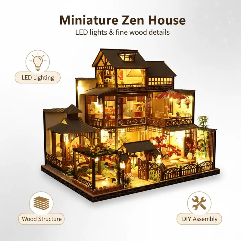 OUZEY 3D деревянный кукольный домик DIY миниатюрный дом в японском стиле ручная сборка комнатный ящик для взрослых настольное украшение подарок на день рождения
OUZEY 3D деревянный кукольный домик DIY миниатюрный дом в японском стиле ручная сборка комнатный ящик для взрослых настольное украшение подарок на день рождения