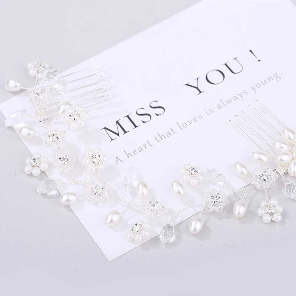 Bride Silver Hair Comb Double Clip Elegant Pearl Crystal Wedding Bridal Hair Accessories Headdress for Party Bridal Comb
Bride Silver Hair Comb Double Clip Elegant Pearl Crystal Wedding Bridal Hair Accessories Headdress for Party Bridal Comb