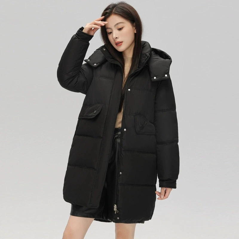 Winter Women Long Cotton Coat Hooded Puffer Jacket Women Loose Parkas Women Warm Thicken Down Cotton Jacket
Winter Women Long Cotton Coat Hooded Puffer Jacket Women Loose Parkas Women Warm Thicken Down Cotton Jacket