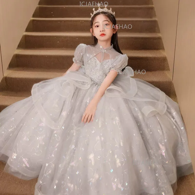 2026 Performance Gown Costume Children Girls Gray Formal New Sweet Dress Elegant Tutu Kids Ten Year Birthday Party Piano Host
2026 Performance Gown Costume Children Girls Gray Formal New Sweet Dress Elegant Tutu Kids Ten Year Birthday Party Piano Host