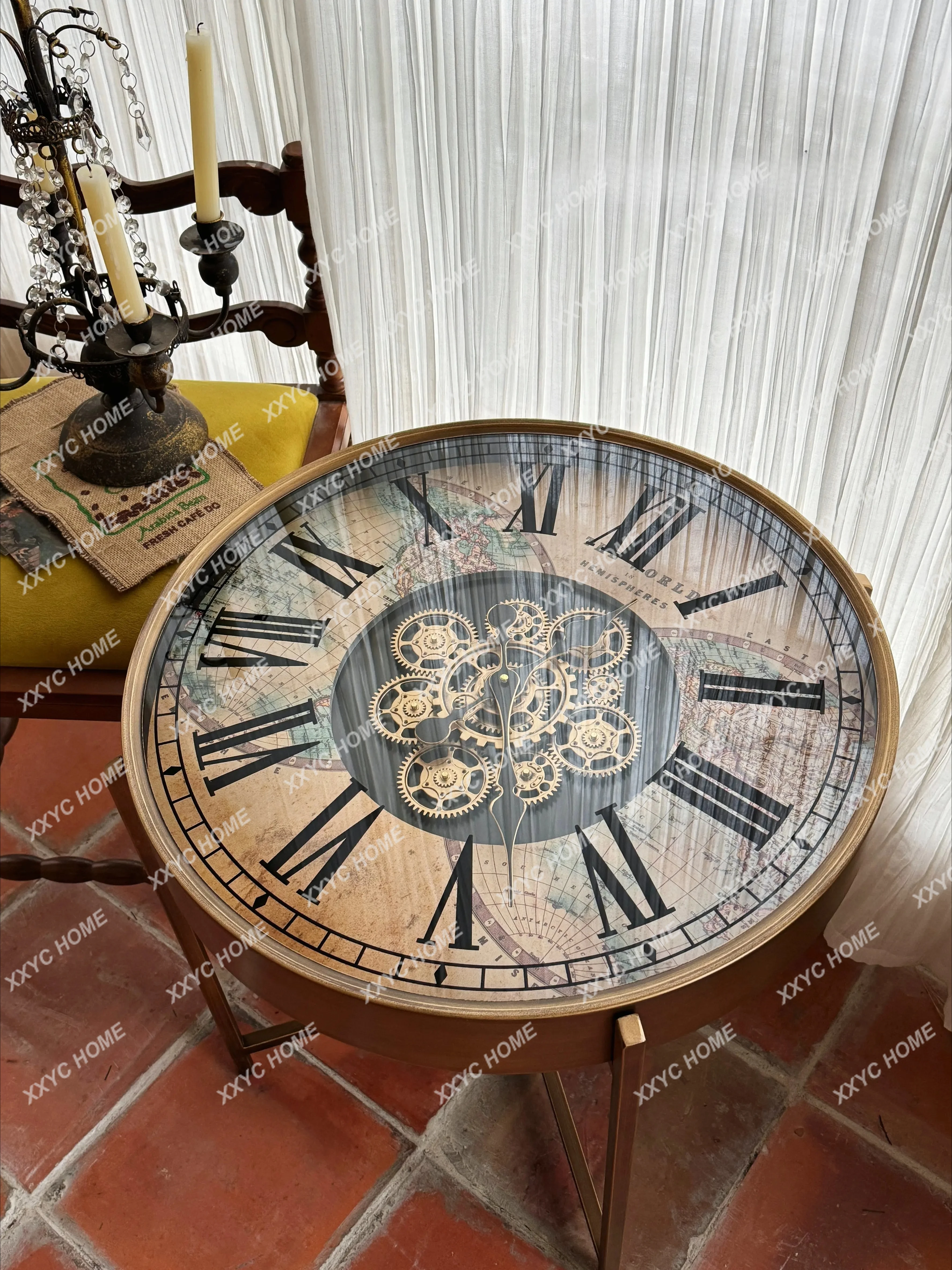 Lside few small coffee table Retro high-end light luxury watch gear living room sofa
Lside few small coffee table Retro high-end light luxury watch gear living room sofa