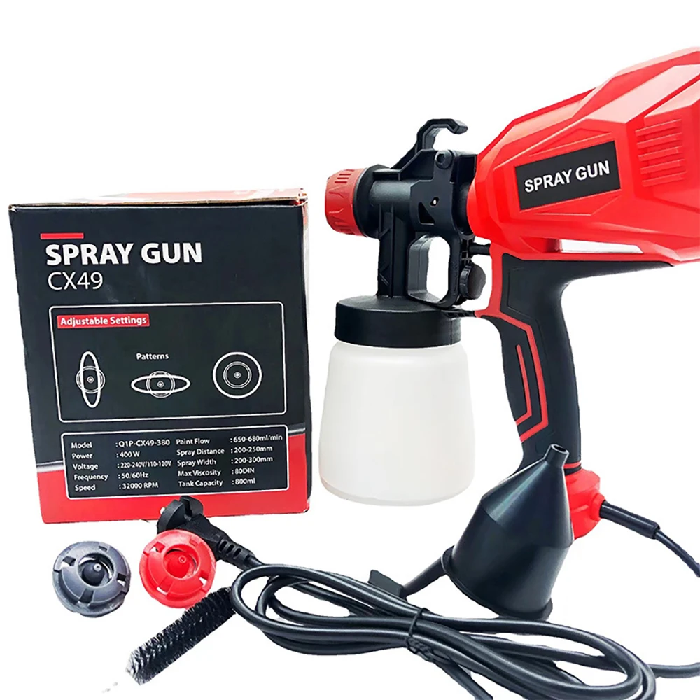 110V/220V Electric Spray Gun Automatic Glue Latex Paint Sprayer Portable Spraying Machine 400W 800ML 32000RPM
110V/220V Electric Spray Gun Automatic Glue Latex Paint Sprayer Portable Spraying Machine 400W 800ML 32000RPM