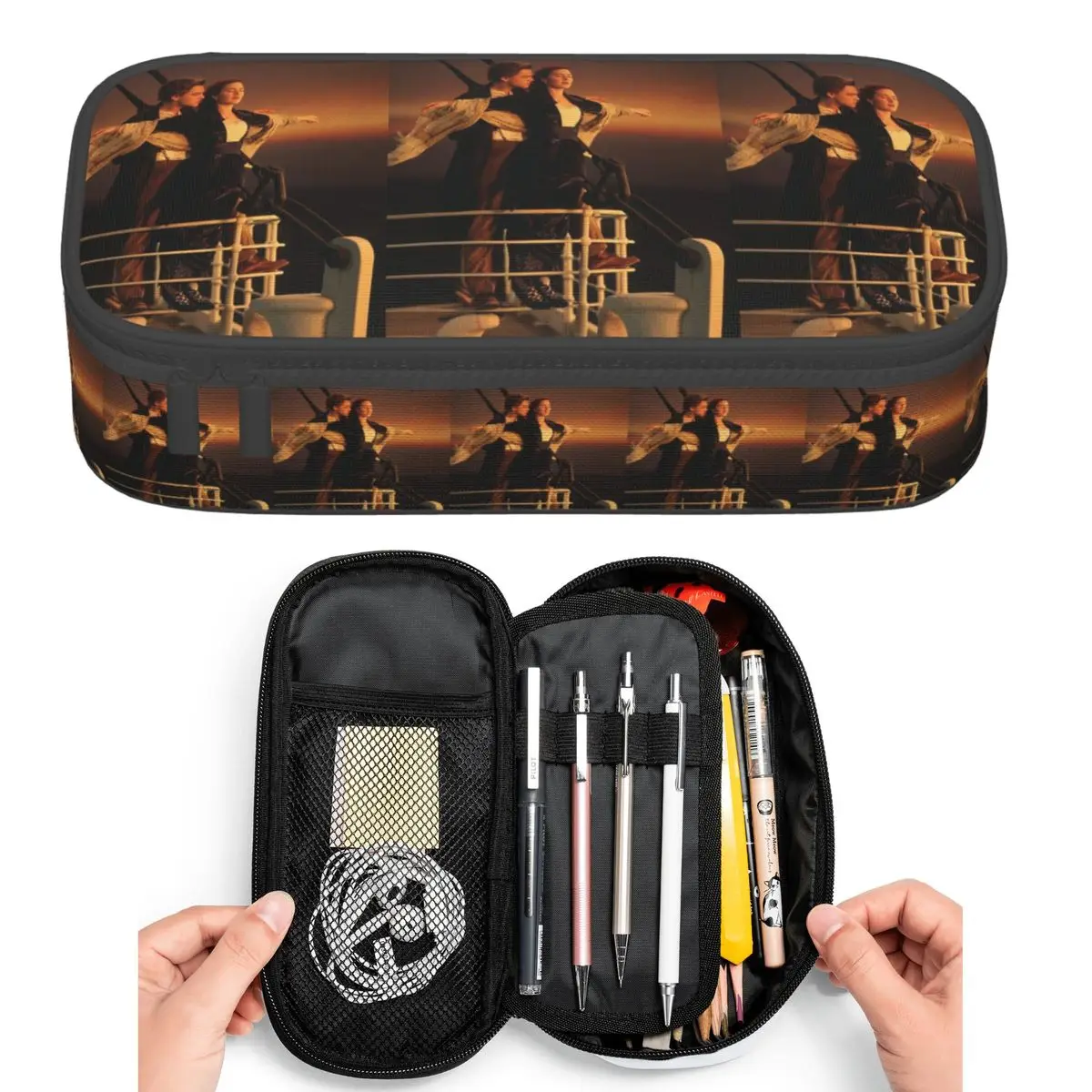 Titanic Jack And Rose Movie Pencil Cases for Student Pen Box Pencil Bag Large Storage Pencil Pouch Pen Holder
Titanic Jack And Rose Movie Pencil Cases for Student Pen Box Pencil Bag Large Storage Pencil Pouch Pen Holder