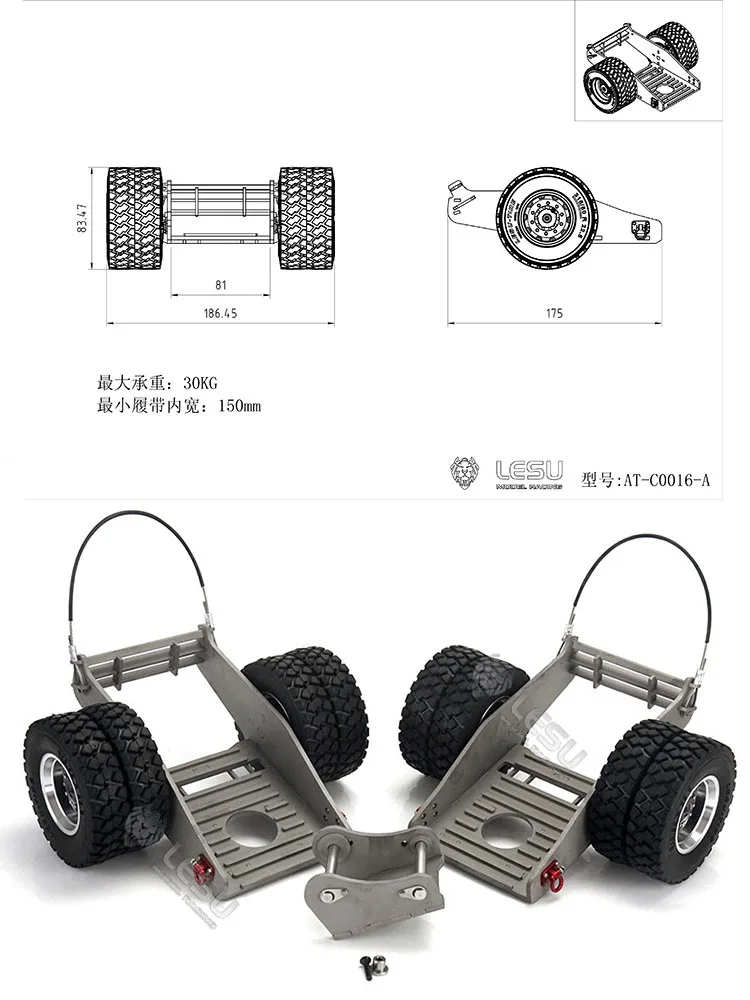 Metal Trailer For 1/14 LESU Carter C374 RC Hydraulic Excavator Tracks DIY Model Outdoor Toys
Metal Trailer For 1/14 LESU Carter C374 RC Hydraulic Excavator Tracks DIY Model Outdoor Toys