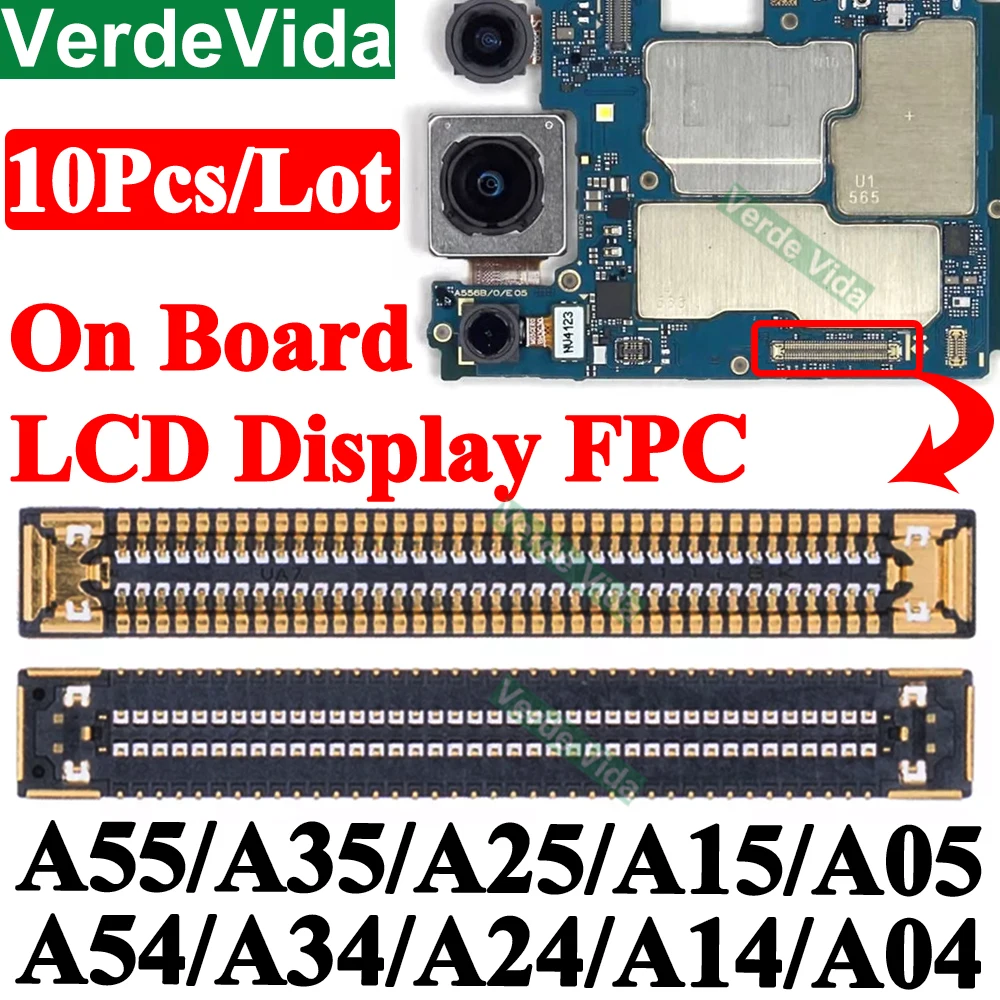 10Pcs LCD Screen Display FPC Connector On Mainboard For Samsung A55 A35 A256 A05 A54 A34 A24 A556 A356 A155 A346 A546 A145 A146
10Pcs LCD Screen Display FPC Connector On Mainboard For Samsung A55 A35 A256 A05 A54 A34 A24 A556 A356 A155 A346 A546 A145 A146