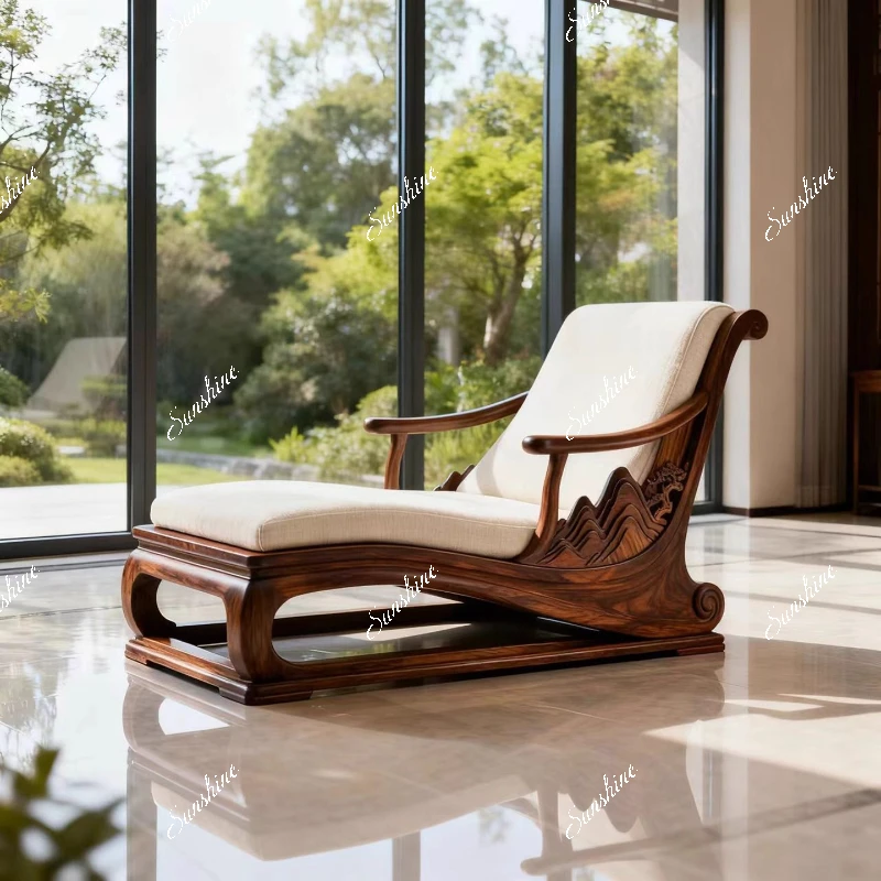 Black walnut chaise longue Solid wood living room Home chaise longue Leisure chaise longue
Black walnut chaise longue Solid wood living room Home chaise longue Leisure chaise longue