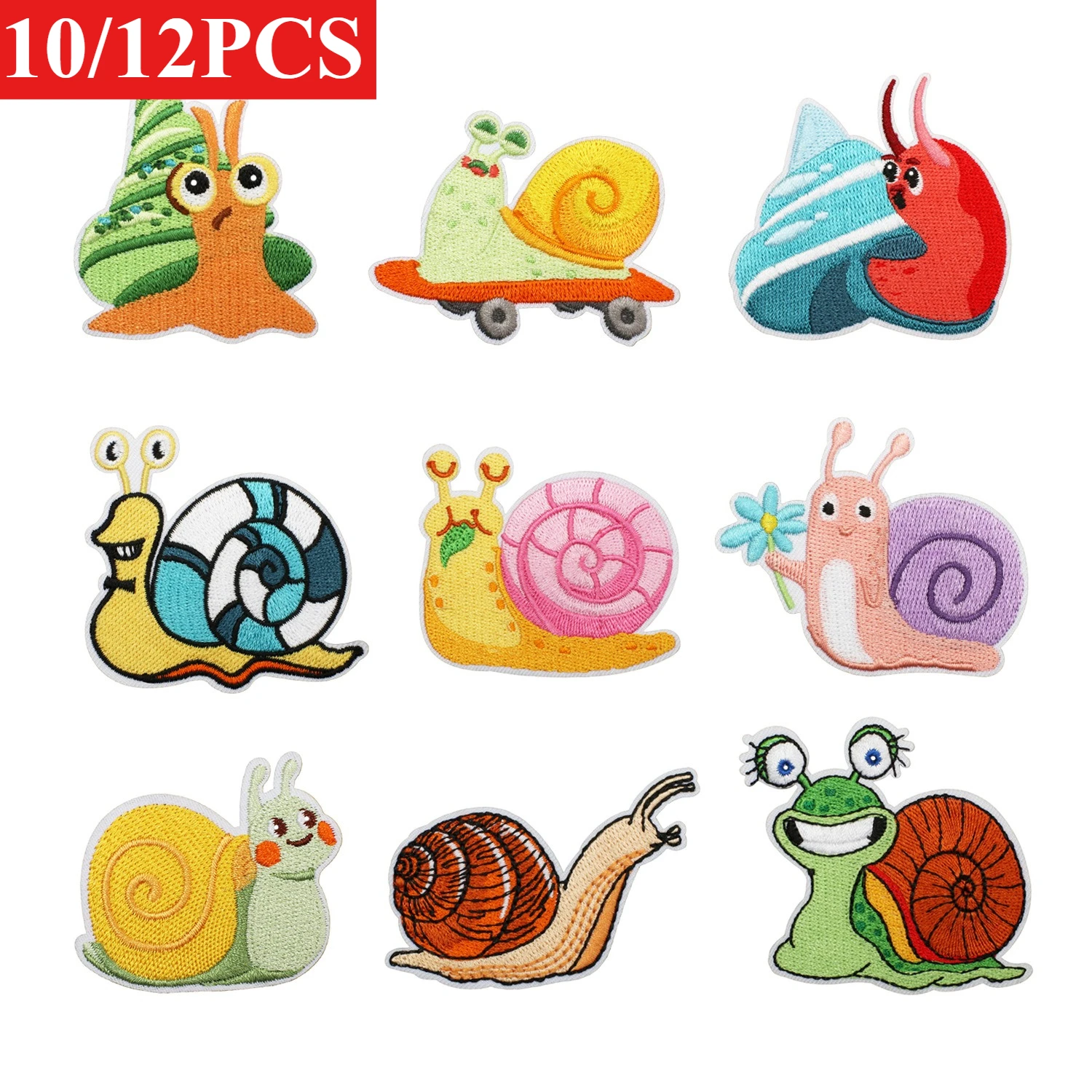10/12PCS Wholesale Cartoon Snail Embroidery Cloth Children's Clothes Decoration Conch Snail Heat Transfer Arts,Crafts & Sewing
10/12PCS Wholesale Cartoon Snail Embroidery Cloth Children's Clothes Decoration Conch Snail Heat Transfer Arts,Crafts & Sewing