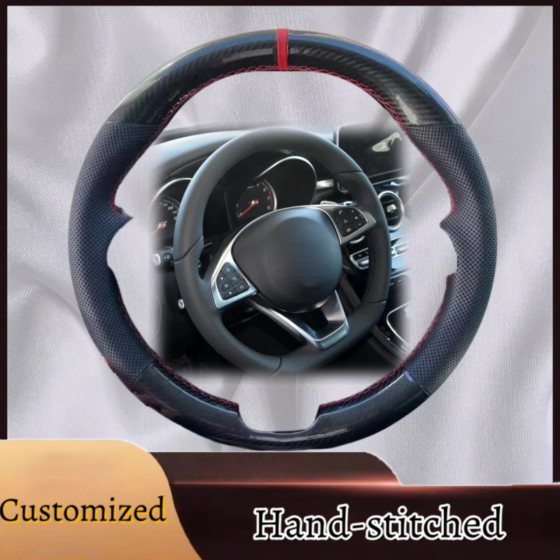 Genuine Carbon Fiber Leather Hand-stitched Steering Wheel Cover For Mercedes Benz W176 W246 W205 C117 218 X218 C253 W213 X253
Genuine Carbon Fiber Leather Hand-stitched Steering Wheel Cover For Mercedes Benz W176 W246 W205 C117 218 X218 C253 W213 X253