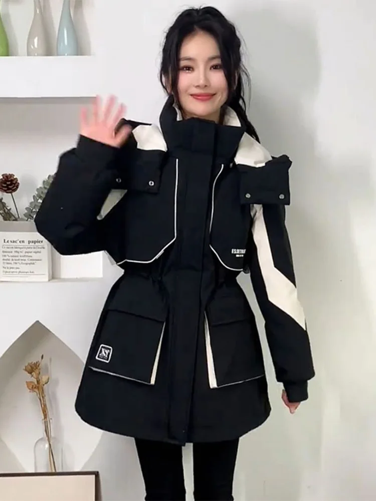 Winter New Fashionable Women's down Cotton Jacket Coat Warmth Fitted Waist Design Korean Style Thickened Long Sleeve Zipper
Winter New Fashionable Women's down Cotton Jacket Coat Warmth Fitted Waist Design Korean Style Thickened Long Sleeve Zipper