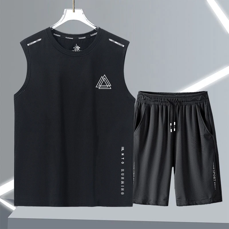 Мужской спортивный комплект для охлаждения: быстросохнущий летний комплект для баскетбола, фитнеса и бега из полиэфирного волокна
Мужской спортивный комплект для охлаждения: быстросохнущий летний комплект для баскетбола, фитнеса и бега из полиэфирного волокна