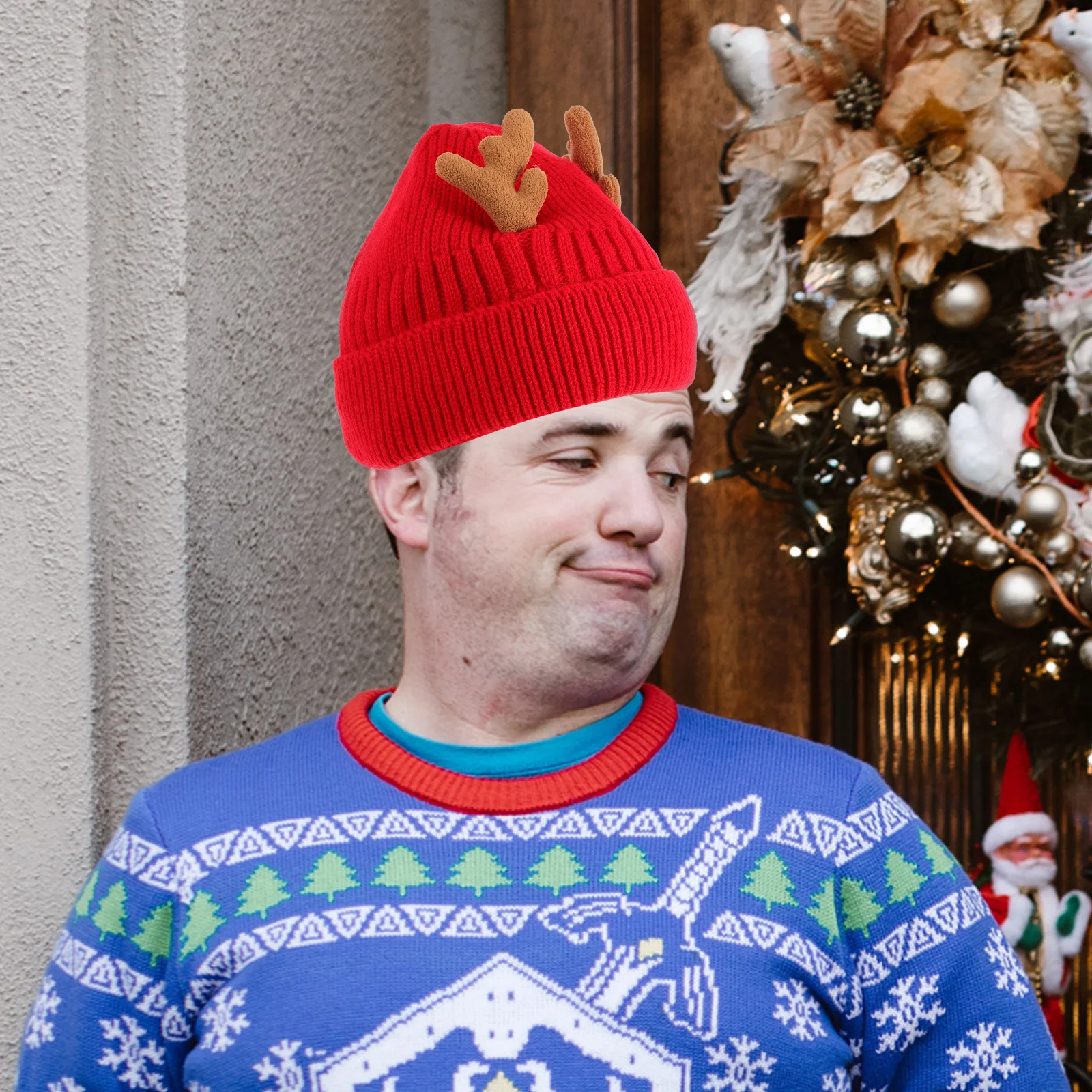 1pc Knit Hedging Cap Lightweight Warm Christmas Cap Winter Hat For Outdoor Indoor Soft Headwear Holiday Gift
1pc Knit Hedging Cap Lightweight Warm Christmas Cap Winter Hat For Outdoor Indoor Soft Headwear Holiday Gift