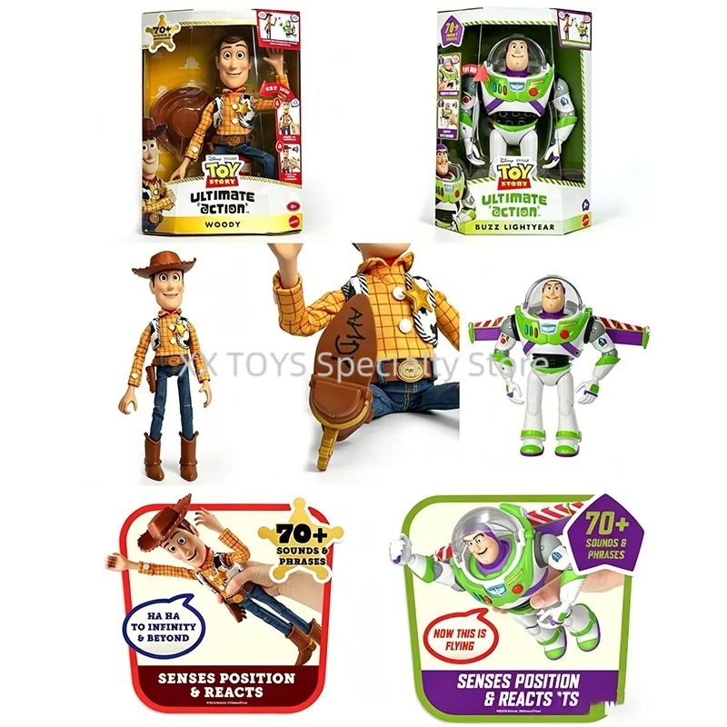 Original Ultimate Action Buzz Lightyear Woody Figure Alive Mode Voice Activated Moving Face Animatronic Talking Toys Kids Gifts
Original Ultimate Action Buzz Lightyear Woody Figure Alive Mode Voice Activated Moving Face Animatronic Talking Toys Kids Gifts