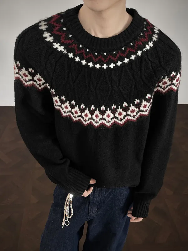 Loose Fit round Ne Knitted Sweater Winter Faion Fair Isle Pattern Casual Commute Men's Lazy Sle American round Ne Pul...
Loose Fit round Ne Knitted Sweater Winter Faion Fair Isle Pattern Casual Commute Men's Lazy Sle American round Ne Pul...