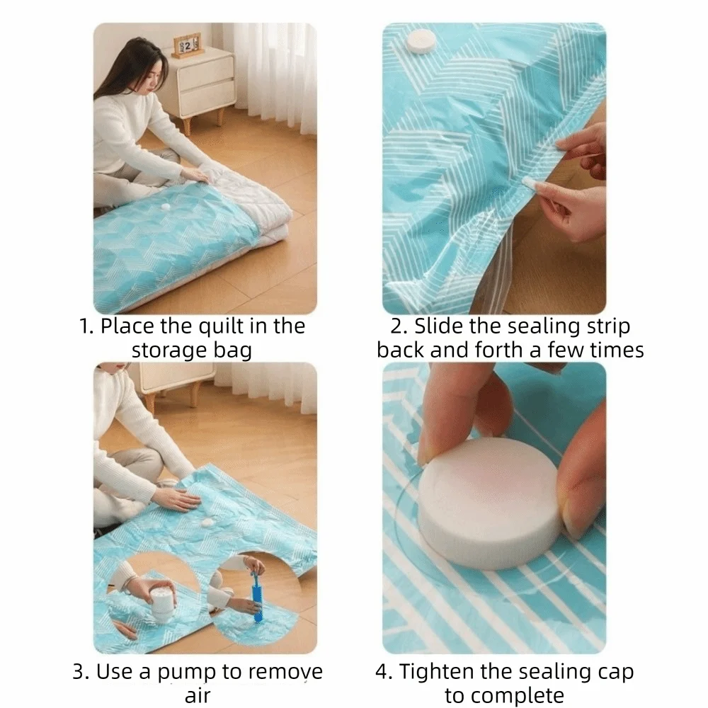 6PCS Large Capacity Vacuum Compression Bag Space Saving Dust-proof Vacuum Storage Bag Moisture-proof Quilt Organizer Travel
6PCS Large Capacity Vacuum Compression Bag Space Saving Dust-proof Vacuum Storage Bag Moisture-proof Quilt Organizer Travel