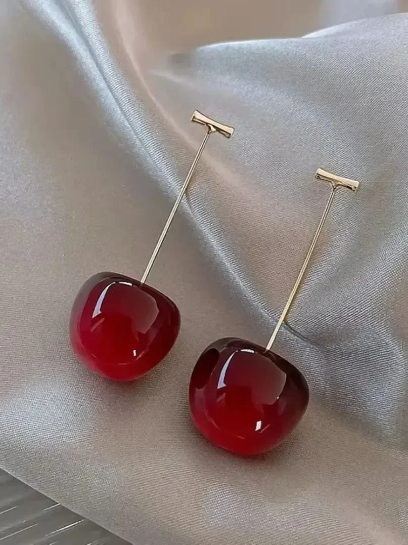 Sweet Red Cherry Earrings Ladies Fashion Delicate Fruit Design Drop Dangle Earrings Wedding Party Korean Ear Jewelry Gift
Sweet Red Cherry Earrings Ladies Fashion Delicate Fruit Design Drop Dangle Earrings Wedding Party Korean Ear Jewelry Gift