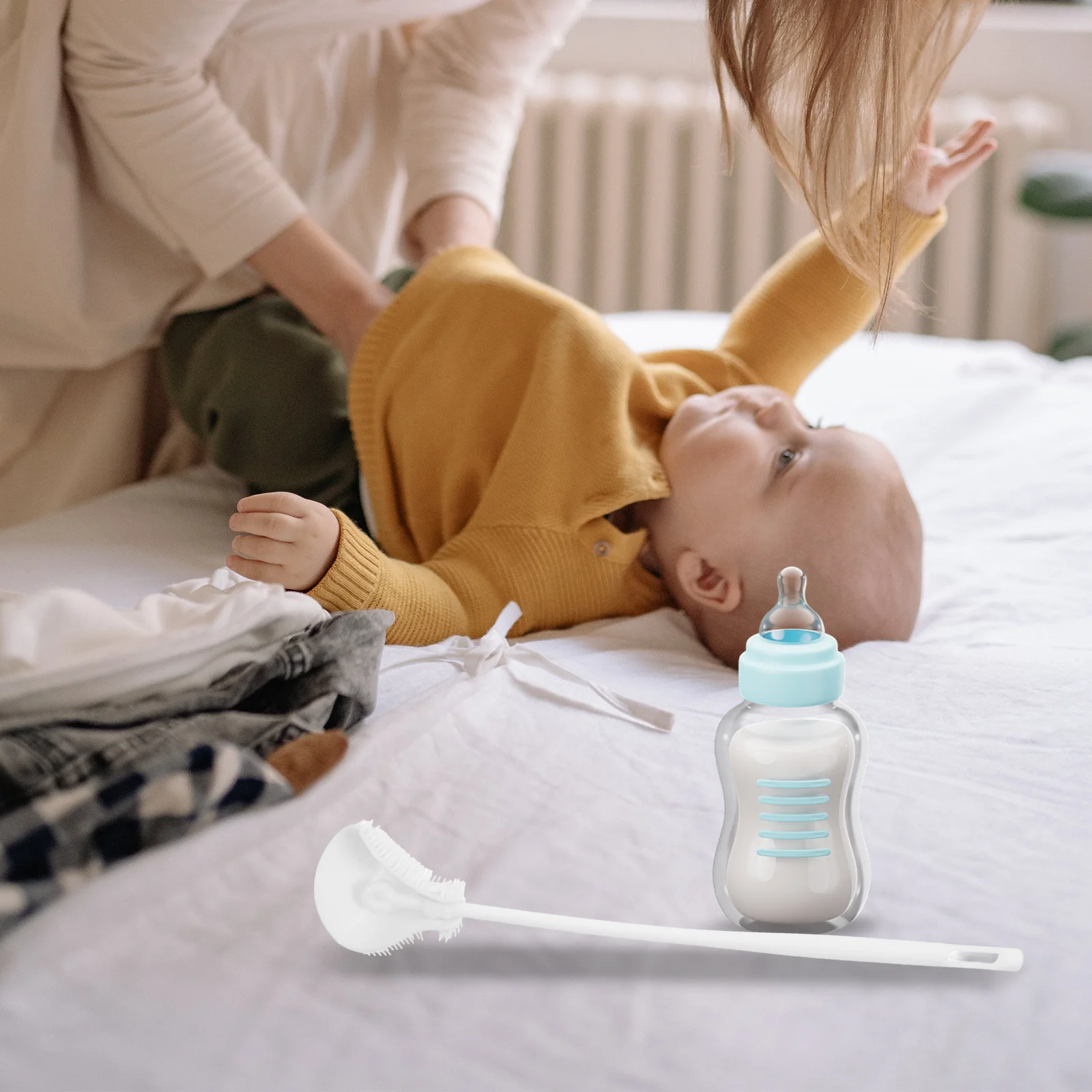 Long Handle Silicone Bottle Brush for Tumblers Vacuum Bottles and Narrow Neck Containers Soft Non-Deforming Bristles Easy Grip
Long Handle Silicone Bottle Brush for Tumblers Vacuum Bottles and Narrow Neck Containers Soft Non-Deforming Bristles Easy Grip