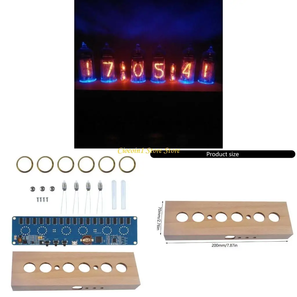 A3PC DIY IN14 Glow Tube Clock Multiple Color Display Retro with Easy Assembly For Creative Experiments And Projects
A3PC DIY IN14 Glow Tube Clock Multiple Color Display Retro with Easy Assembly For Creative Experiments And Projects