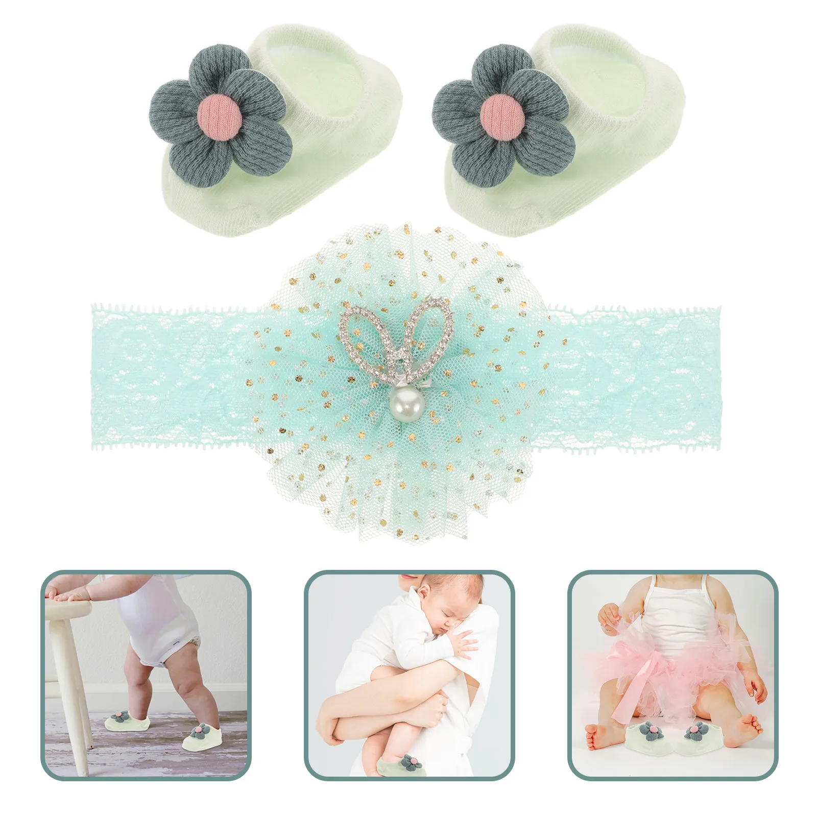 2 комплекта детских повязок на голову и носочков, нежные для кожи, с милым цветочным дизайном, для новорожденных, малышей, детей, аксессуары для волос, теплые
2 комплекта детских повязок на голову и носочков, нежные для кожи, с милым цветочным дизайном, для новорожденных, малышей, детей, аксессуары для волос, теплые