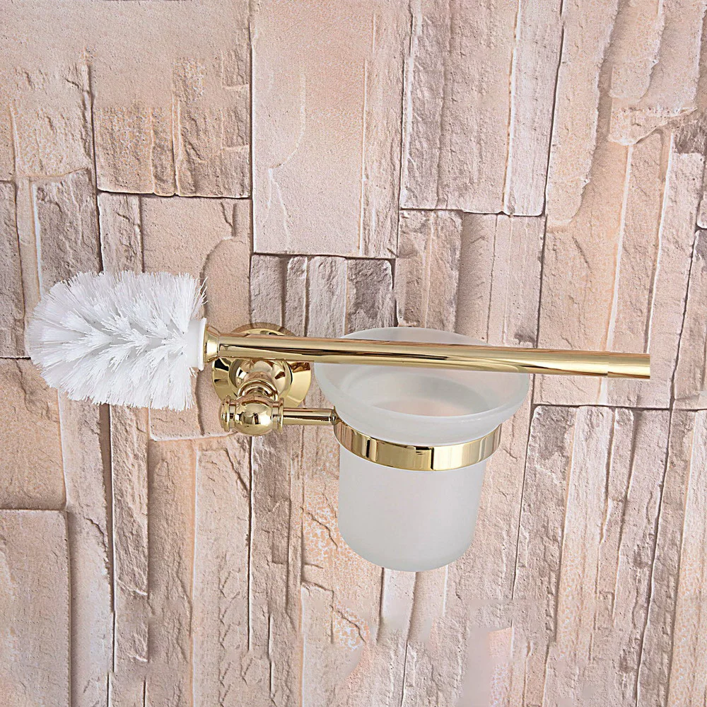 Bathroom Accessories Gold Color Brass Bathroom Toilet Brush Holder Set Scrub Glass Cup 2ba312
Bathroom Accessories Gold Color Brass Bathroom Toilet Brush Holder Set Scrub Glass Cup 2ba312