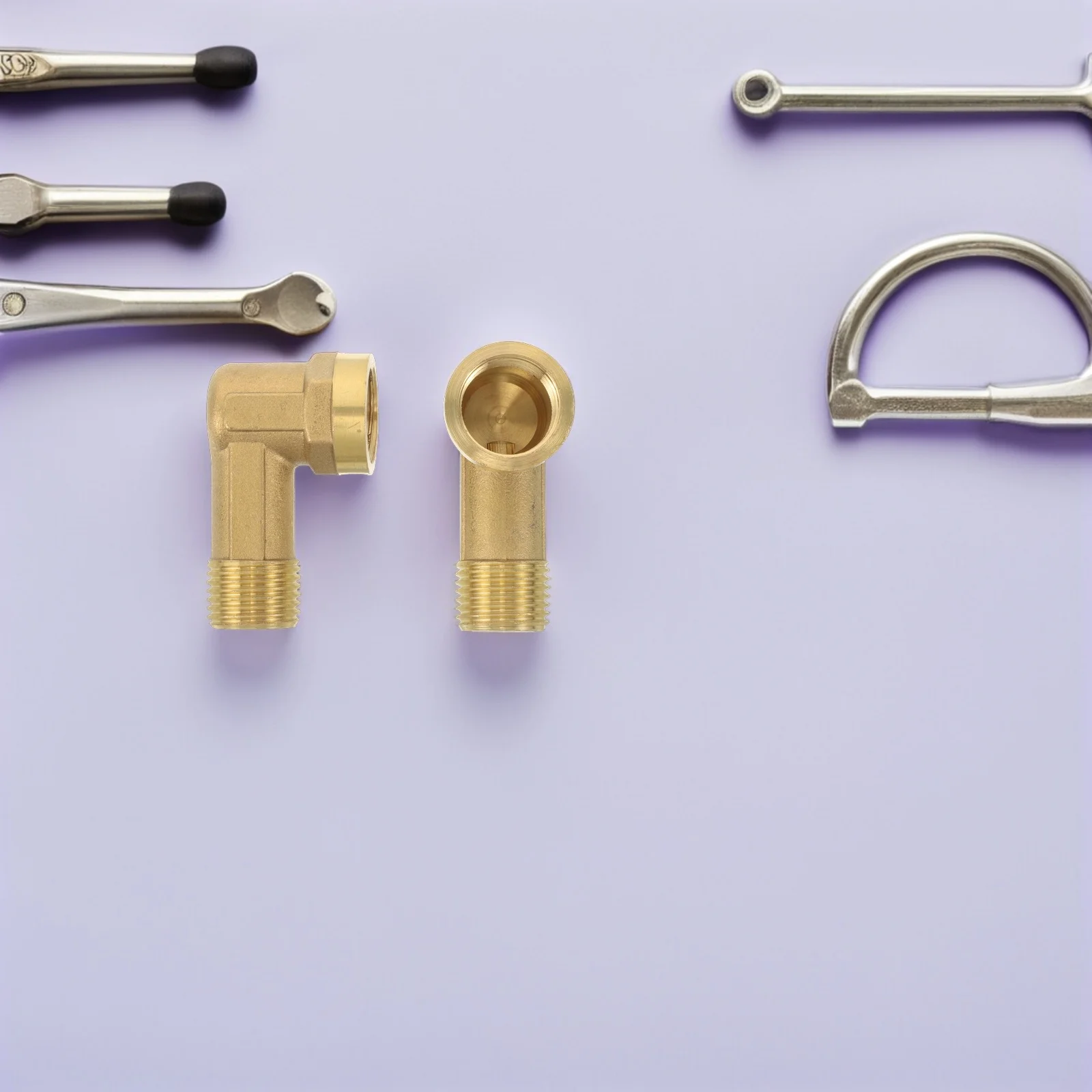 2pcs Copper Elbow Fitting 1/2Inch 90 Degree Male To Female Brass Adapter For Plumbing Garden Hose Full Flow Hose Elbow, Brass
2pcs Copper Elbow Fitting 1/2Inch 90 Degree Male To Female Brass Adapter For Plumbing Garden Hose Full Flow Hose Elbow, Brass