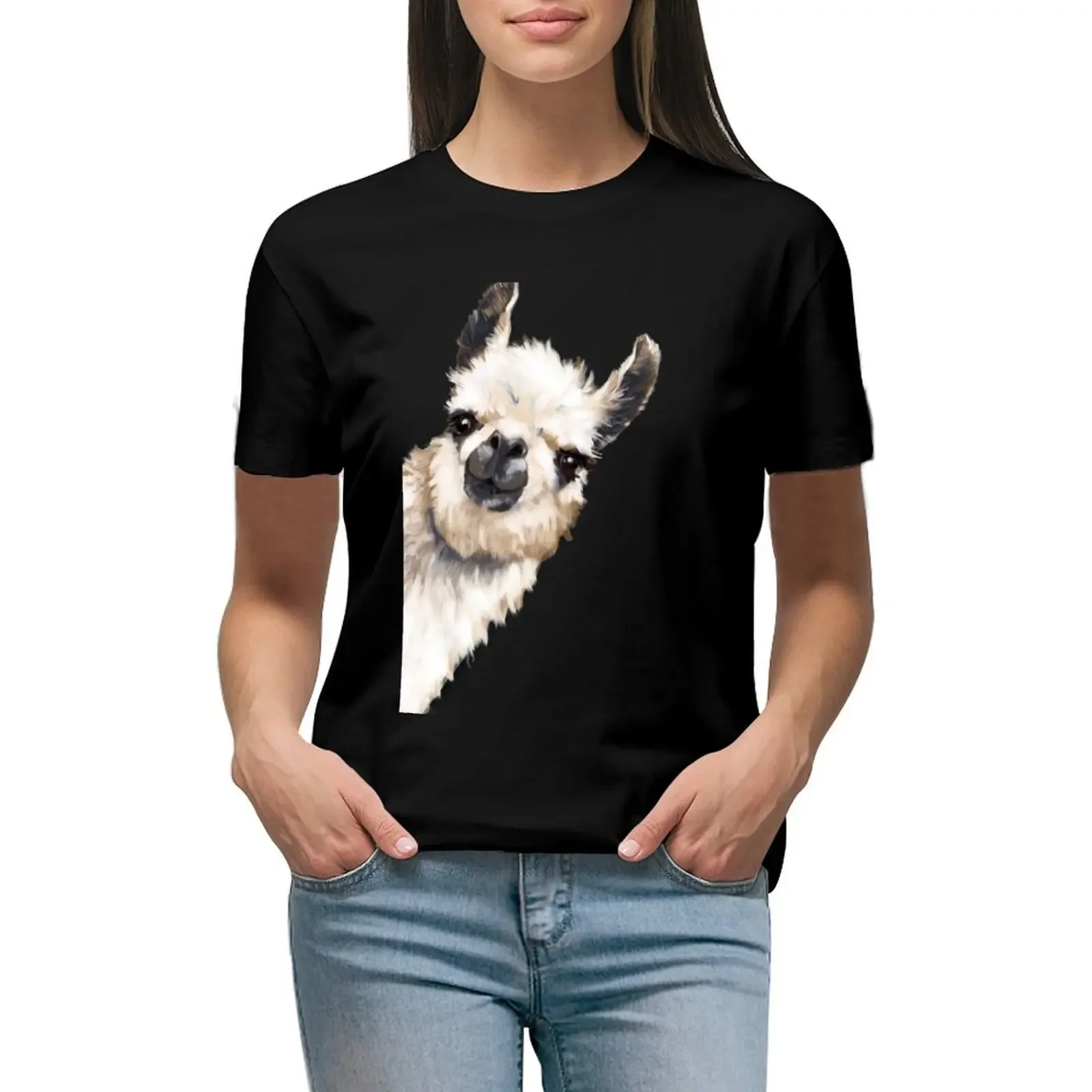 Sneaky Llama T-Shirt animal prinfor kawaii clothes anime clothes workout shirts for Women loose fit
Sneaky Llama T-Shirt animal prinfor kawaii clothes anime clothes workout shirts for Women loose fit