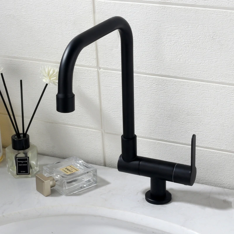 1 Handle Kitchen Sink Faucet Deck Mounted Single Cold Folding Kitchen Sink Faucet Stainless Steel One Hole RV Sink Faucet Black
1 Handle Kitchen Sink Faucet Deck Mounted Single Cold Folding Kitchen Sink Faucet Stainless Steel One Hole RV Sink Faucet Black