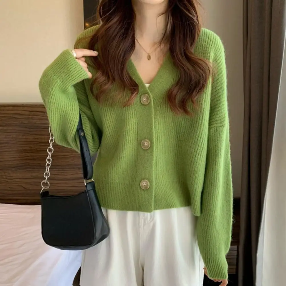 Warm Knitting Cardigan Stylish Women's V-neck Knitting Sweater Coat Loose Fit Long Sleeve Single Breasted Cardigan Autumn Winter
Warm Knitting Cardigan Stylish Women's V-neck Knitting Sweater Coat Loose Fit Long Sleeve Single Breasted Cardigan Autumn Winter