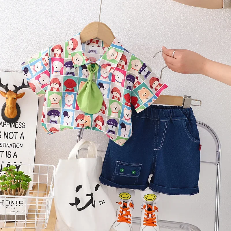 New Summer Baby Clothes Suit Children Boys Cartoon Shirt Shorts 2Pcs/Sets Kids Clothing Infant Casual Costume Toddler Tracksuits
New Summer Baby Clothes Suit Children Boys Cartoon Shirt Shorts 2Pcs/Sets Kids Clothing Infant Casual Costume Toddler Tracksuits