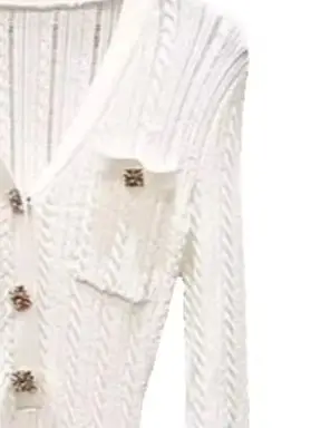 Spring/Summer Women V-Neck Long Sleeve Single Breasted Solid Knit Dress Ruffled High Waist A-line Elegant Maxi Dress
Spring/Summer Women V-Neck Long Sleeve Single Breasted Solid Knit Dress Ruffled High Waist A-line Elegant Maxi Dress