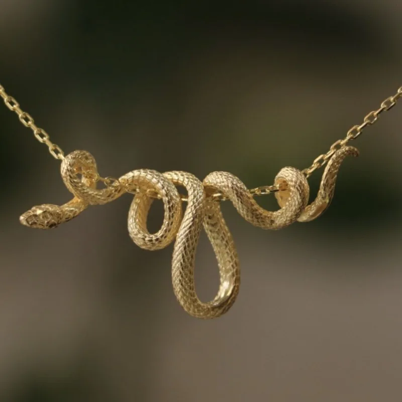 Gold Silver Winding Snake Pendant Necklace Unisex Punk Hip Hop Fashion Clavicle Chain Jewelry Gift
Gold Silver Winding Snake Pendant Necklace Unisex Punk Hip Hop Fashion Clavicle Chain Jewelry Gift