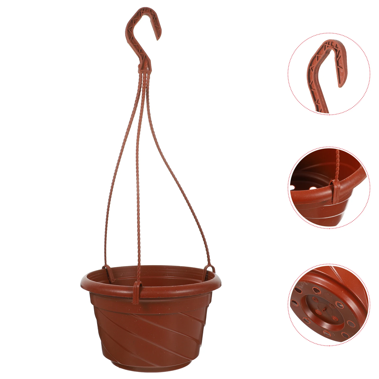 3pcs Hanging Flower Pot Balcony Railing Planter Chlorophytum Red Plastic Smooth Texture Easy Display Window
3pcs Hanging Flower Pot Balcony Railing Planter Chlorophytum Red Plastic Smooth Texture Easy Display Window