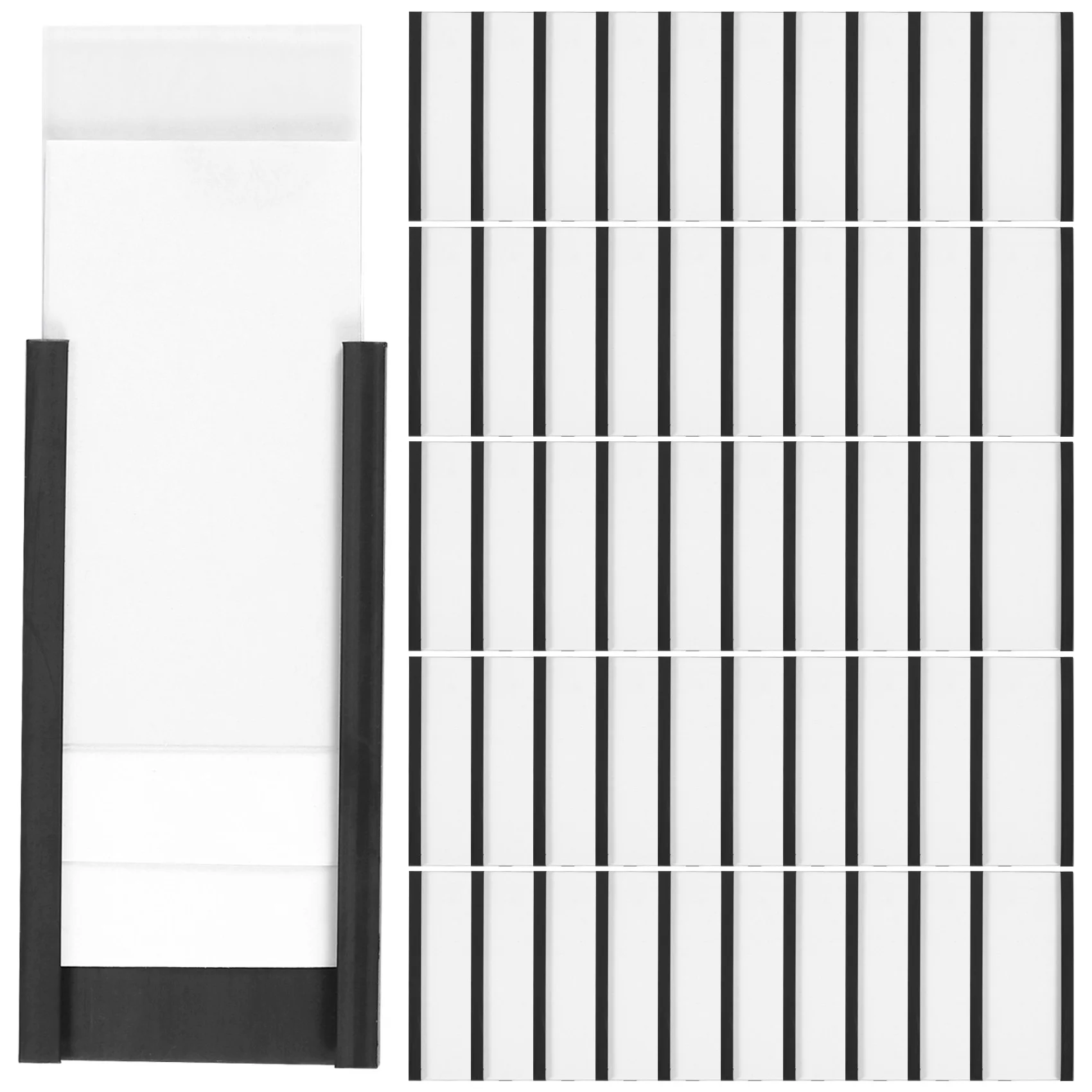 50Pcs Magnetic Label Holders with Magnetic Data Card Holders with Clear Plastic Protectors for Metal Shelf (1 x 2 Inch)
50Pcs Magnetic Label Holders with Magnetic Data Card Holders with Clear Plastic Protectors for Metal Shelf (1 x 2 Inch)