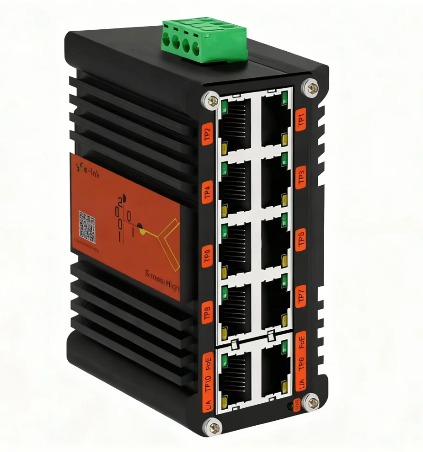 2026 E-link LNK-TH010P Gigabit PoE Switch 20Gbps 240W 802.3at Industrial 10-Port IP40 -40~80C VLAN Support Full-Duplex for Netwo
2026 E-link LNK-TH010P Gigabit PoE Switch 20Gbps 240W 802.3at Industrial 10-Port IP40 -40~80C VLAN Support Full-Duplex for Netwo