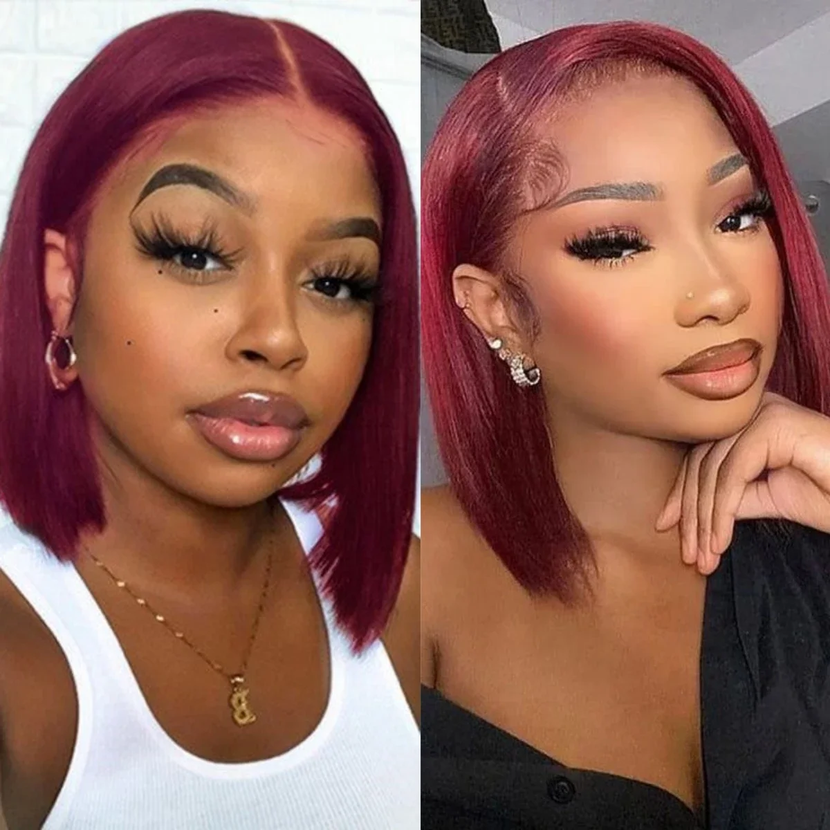 13x4 Bob Straight 99J Burgundy 14Inch Lace Front Human Hair Wigs 200%Density Brazilian Remy Transparent HD Lace Wig For Women
13x4 Bob Straight 99J Burgundy 14Inch Lace Front Human Hair Wigs 200%Density Brazilian Remy Transparent HD Lace Wig For Women