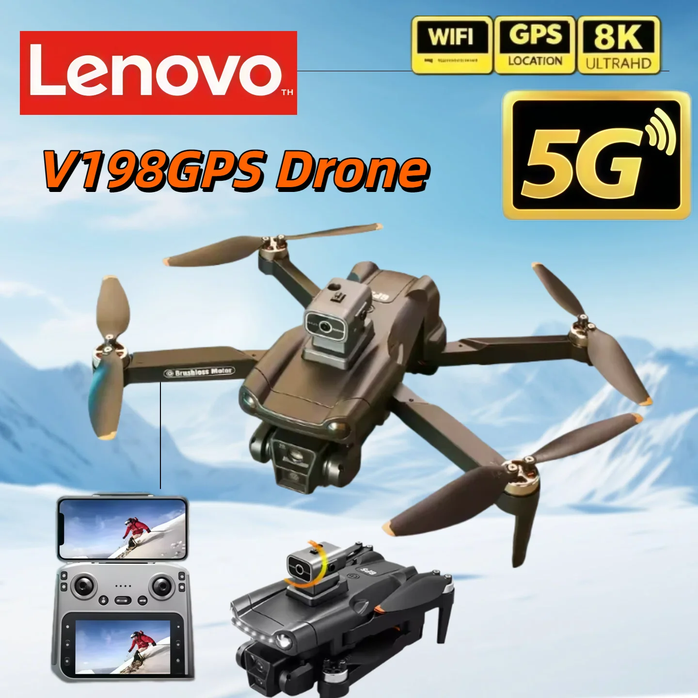 Lenovo Mini 8K V198GPS DroneProfesional FPV Brushless Laser obstacle avoidance Aerial Optical Foldable Quadcopter Dron
Lenovo Mini 8K V198GPS DroneProfesional FPV Brushless Laser obstacle avoidance Aerial Optical Foldable Quadcopter Dron
