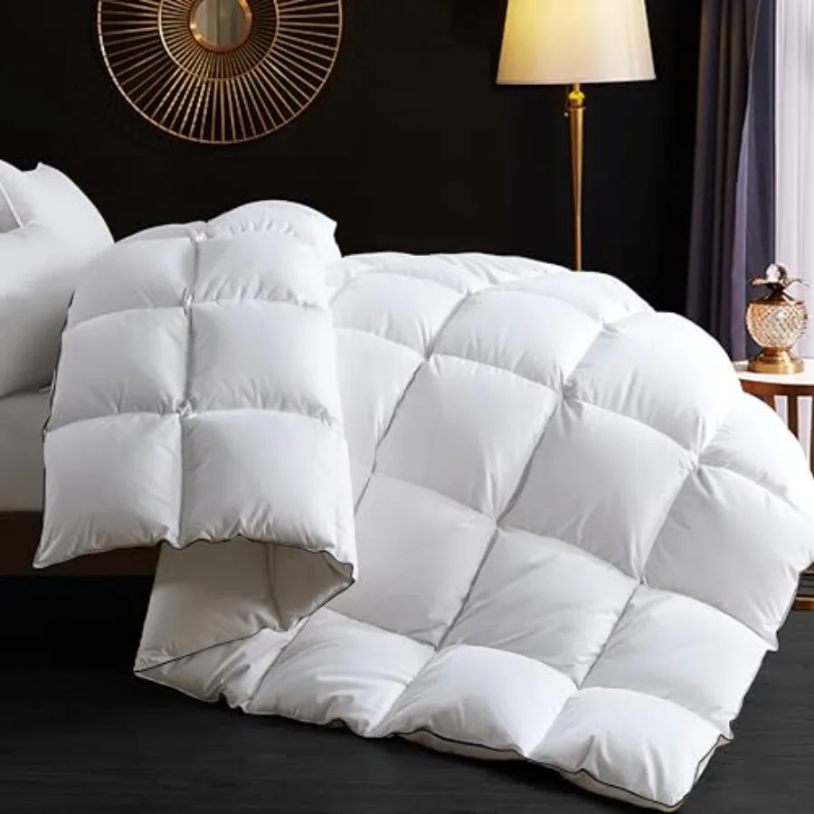 Goose Feather Down Comforter Size - 100% Cotton Ultra Fluffy Duvet Insert 1200TC 850+FP All Season Luxurious Hotel Bedding Comf
Goose Feather Down Comforter Size - 100% Cotton Ultra Fluffy Duvet Insert 1200TC 850+FP All Season Luxurious Hotel Bedding Comf