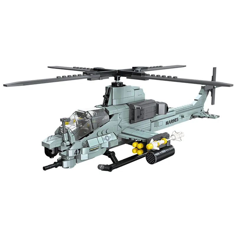 Современный военный автомобиль, оружие США, AH-1Z, модель вертолетов Viper, строительный блок, WW2, самолет ВВС, кирпичная игрушка
Современный военный автомобиль, оружие США, AH-1Z, модель вертолетов Viper, строительный блок, WW2, самолет ВВС, кирпичная игрушка