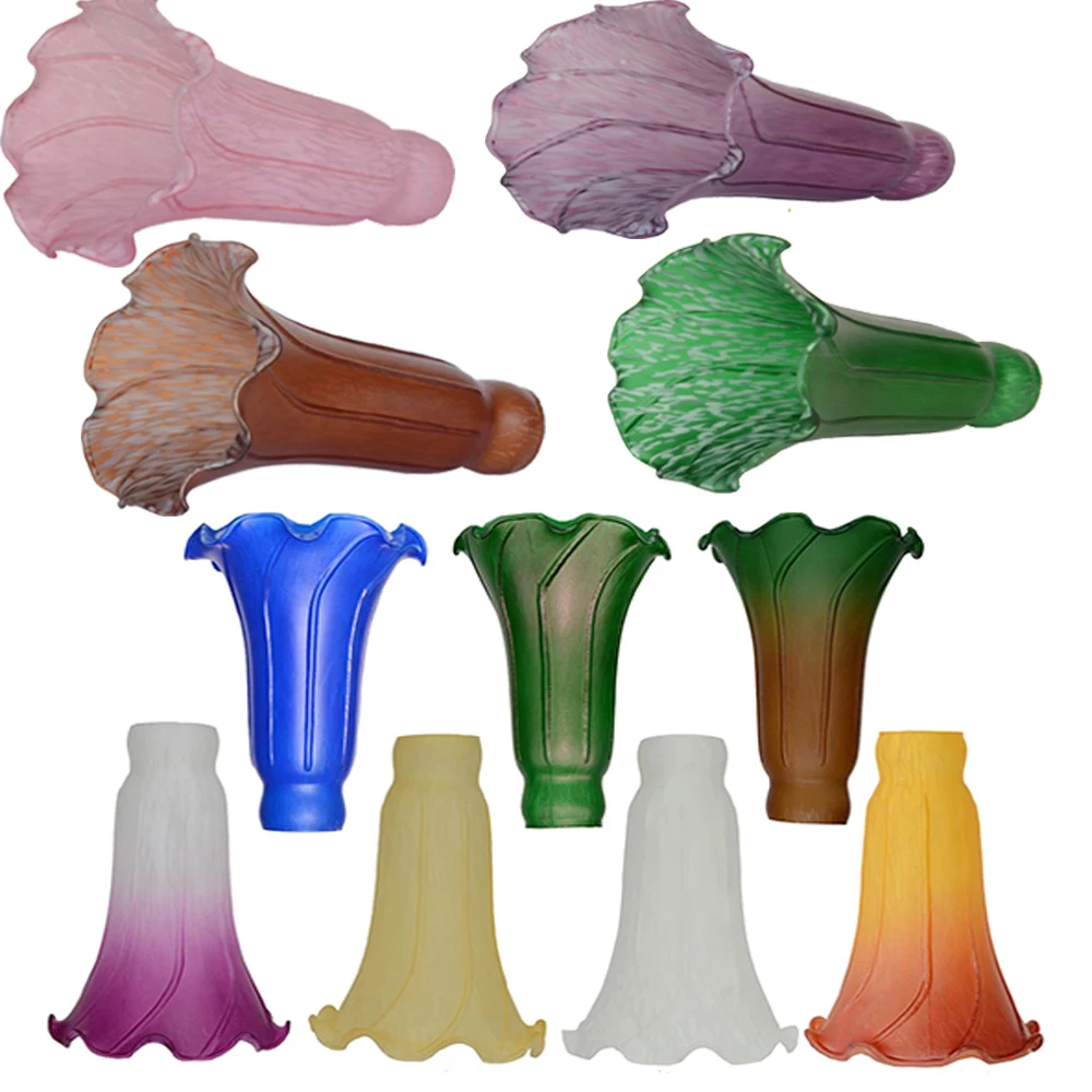 Retro Tiffany Style Replacement Lampshades Tulip Lily Glass Lamp Shades Flower Shape Lighting Shades for Table Floor Lamps
Retro Tiffany Style Replacement Lampshades Tulip Lily Glass Lamp Shades Flower Shape Lighting Shades for Table Floor Lamps