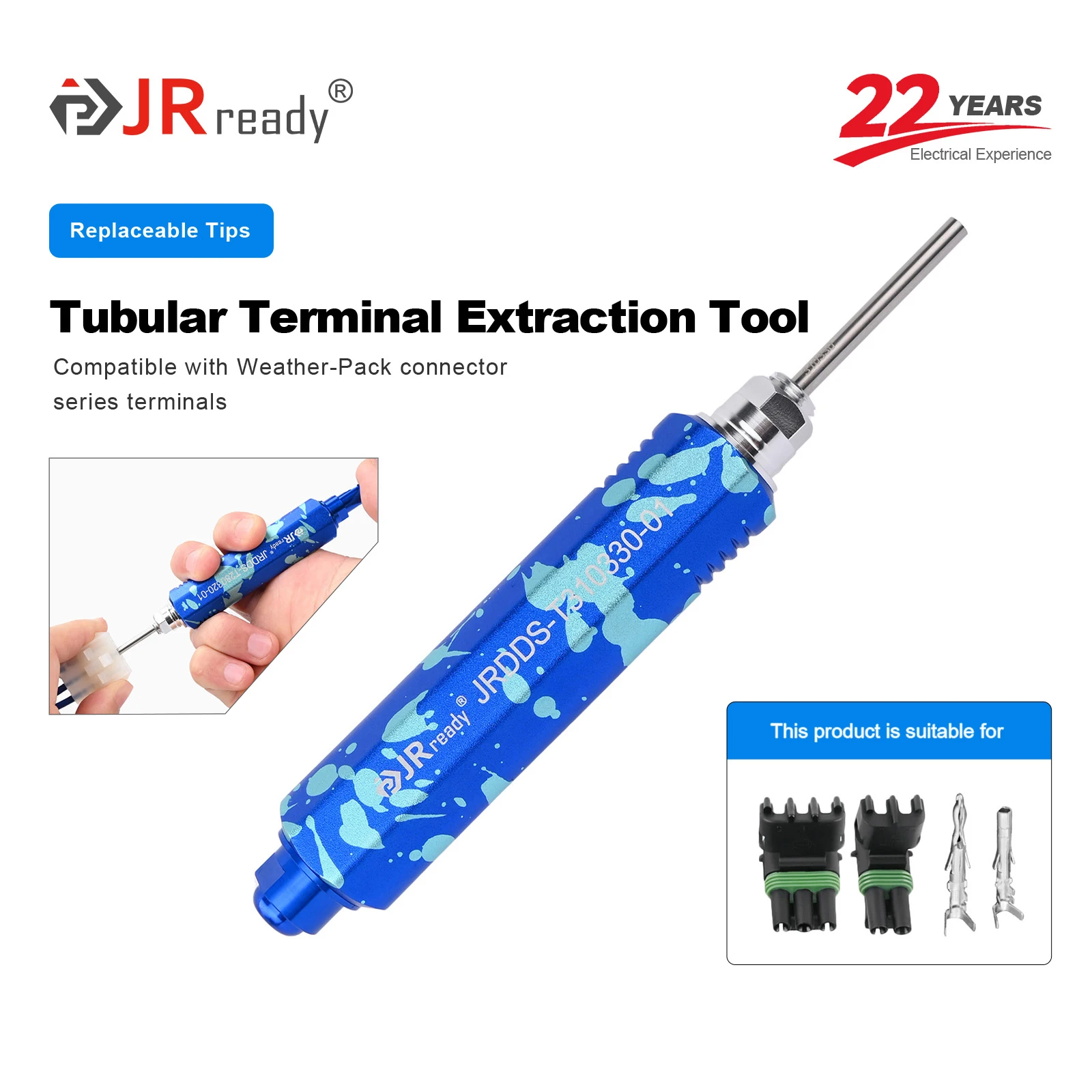 JRready JRDDS-T310330-01 Инструмент для извлечения трубчатых клемм
JRready JRDDS-T310330-01 Инструмент для извлечения трубчатых клемм 