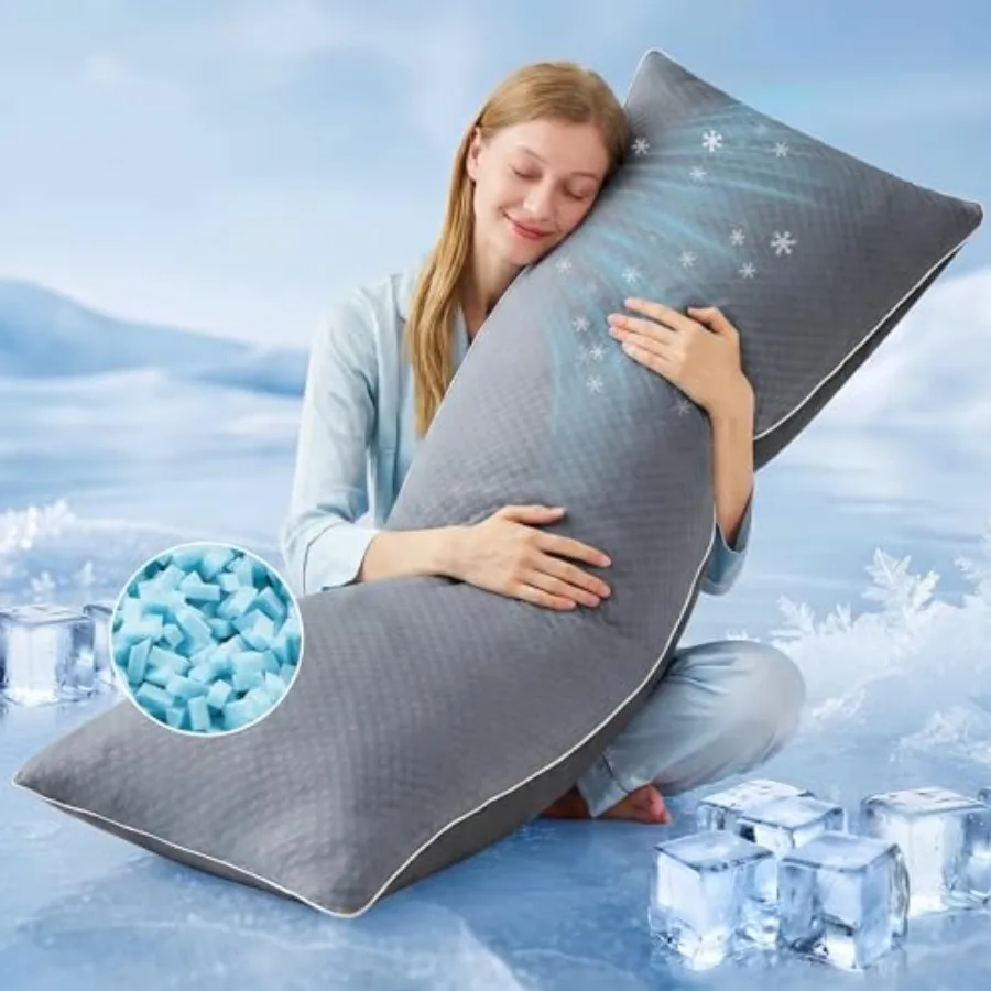 Cooling Body Pillow for Adults- Pillow Insert with Shredded Blue Memory Foam, Soft Support for Side Sleepper, Pregnant Women, B
Cooling Body Pillow for Adults- Pillow Insert with Shredded Blue Memory Foam, Soft Support for Side Sleepper, Pregnant Women, B