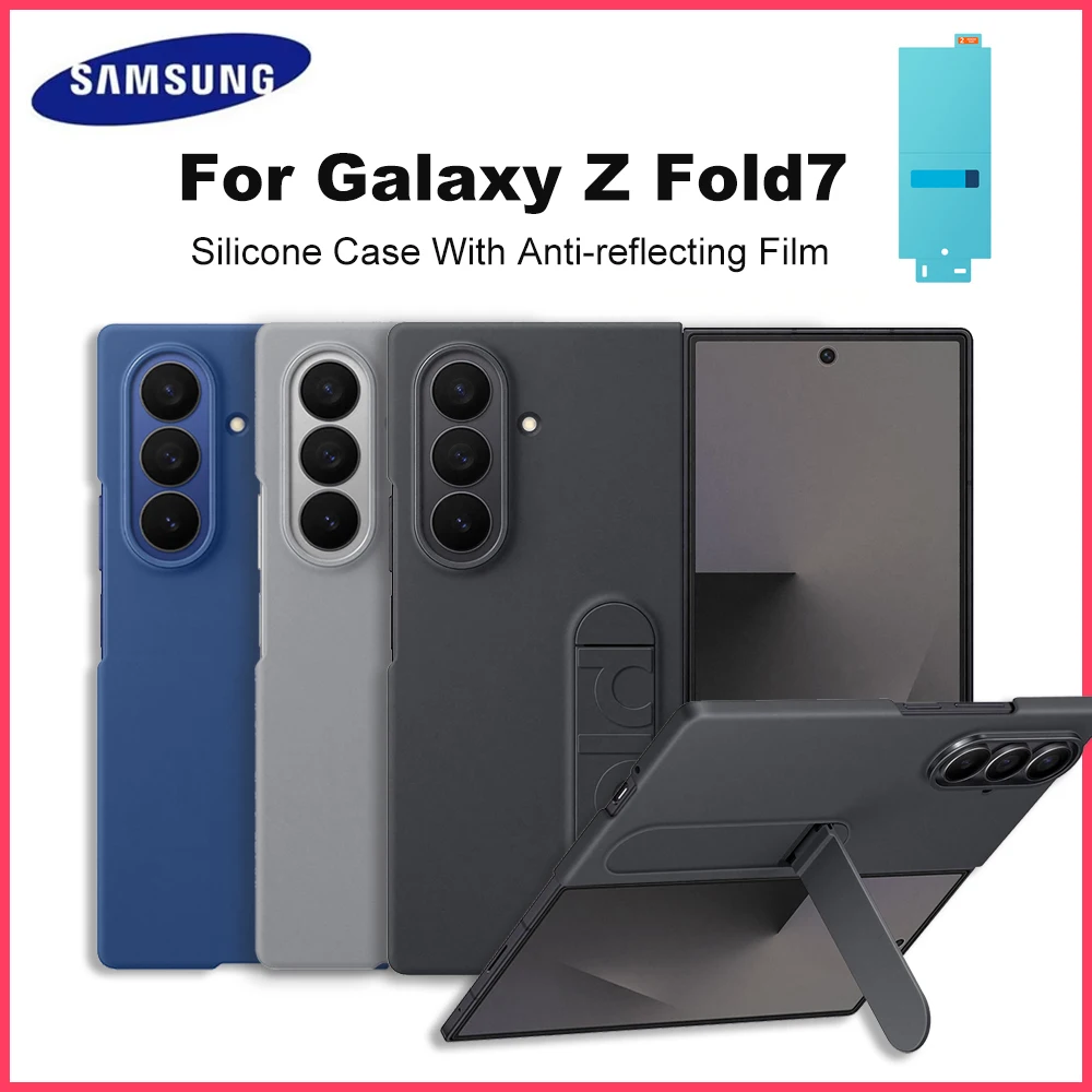 Original Silicone Case for Samsung Galaxy Z Fold7 Silicone Protective Cover with Stand Includes Anti-reflecting Film genuine
Original Silicone Case for Samsung Galaxy Z Fold7 Silicone Protective Cover with Stand Includes Anti-reflecting Film genuine