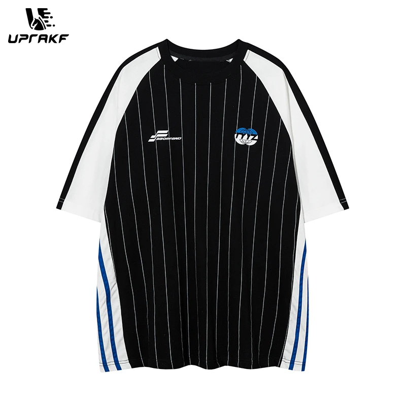 UPRAKF Striped Raglan Sleeve Streetwear T Shirts Color Contrast Casual Round Neck Tee Oversize Short Sleeve Summer Trendy
UPRAKF Striped Raglan Sleeve Streetwear T Shirts Color Contrast Casual Round Neck Tee Oversize Short Sleeve Summer Trendy