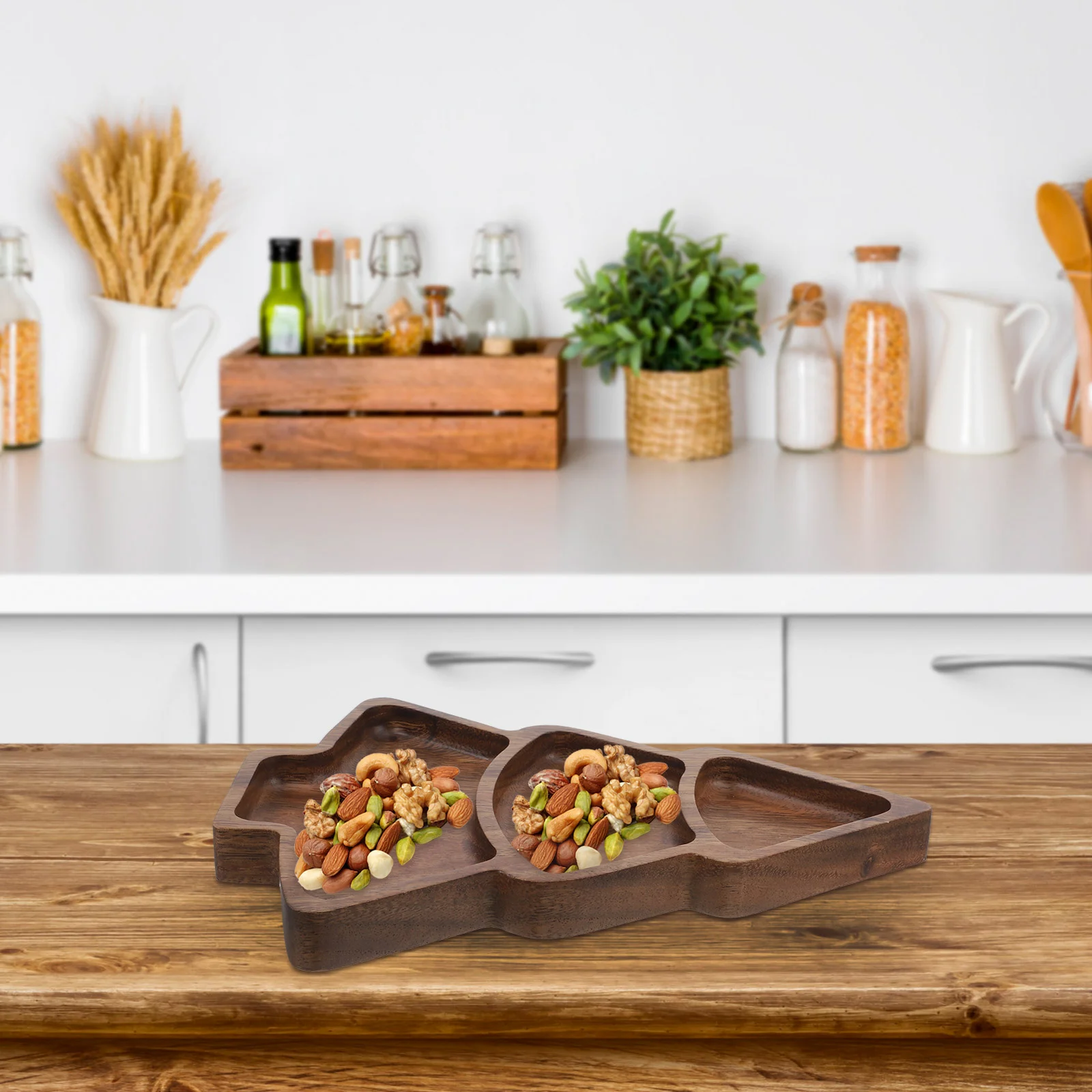 Wooden Compartmented Dinner Plate Christmas Tree Cheese Board Snack Tray Serving Platter Holiday Dry Fruit Display Home Kitchen
Wooden Compartmented Dinner Plate Christmas Tree Cheese Board Snack Tray Serving Platter Holiday Dry Fruit Display Home Kitchen