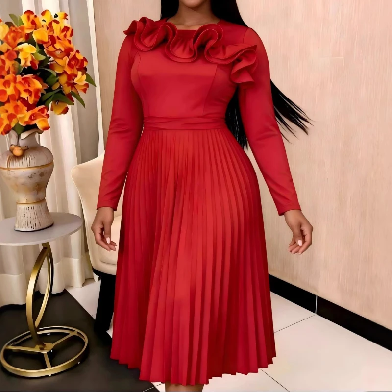 Women Dress Mid Length Dresses A Line Vestidos Y2k Streetwear Round Neck Full Sleeve Tight Waist Elegant Party Night Work 2026
Women Dress Mid Length Dresses A Line Vestidos Y2k Streetwear Round Neck Full Sleeve Tight Waist Elegant Party Night Work 2026