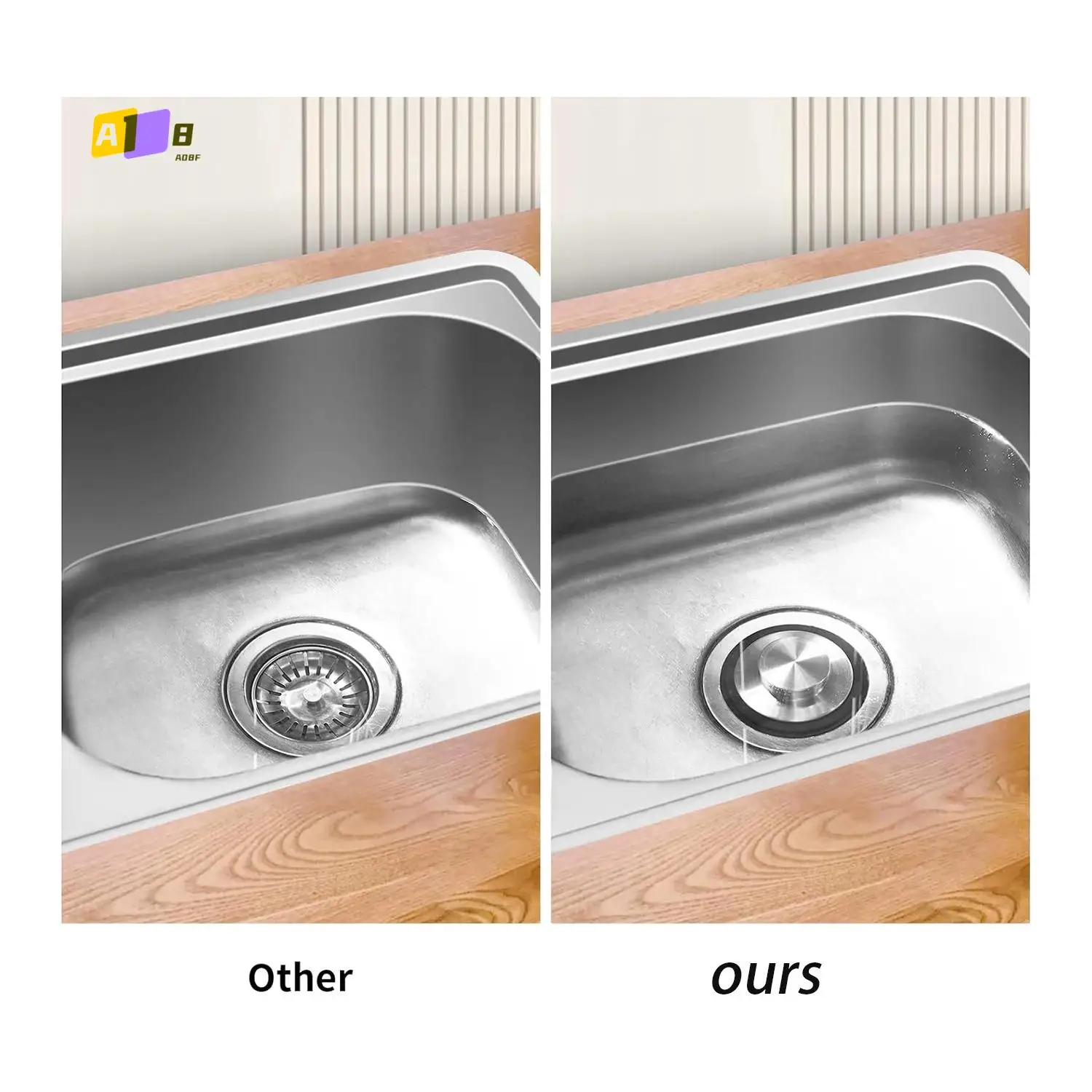 A08F-Kitchen Sink Drain Stopper 2PCS Garbage Disposal Stopper 3.35 Inch Sink Drain Plug, Fits Standard Kitchen Drain
A08F-Kitchen Sink Drain Stopper 2PCS Garbage Disposal Stopper 3.35 Inch Sink Drain Plug, Fits Standard Kitchen Drain