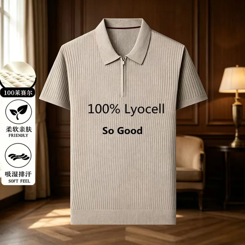 100% Lyoclel Good Clothes for Men 2026 Summer Breathable Knit Polo Shirt Short Sleeve Tops Luxury Zipper Knitwear Pullovers
100% Lyoclel Good Clothes for Men 2026 Summer Breathable Knit Polo Shirt Short Sleeve Tops Luxury Zipper Knitwear Pullovers