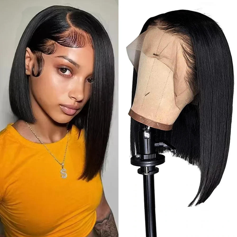 200 Density Straight Short Bob 13x6 HD Lace Frontal Human Hair Wigs 13x4 Transparent Lace Front Wig 5x5 Closure Wig For Women
200 Density Straight Short Bob 13x6 HD Lace Frontal Human Hair Wigs 13x4 Transparent Lace Front Wig 5x5 Closure Wig For Women
