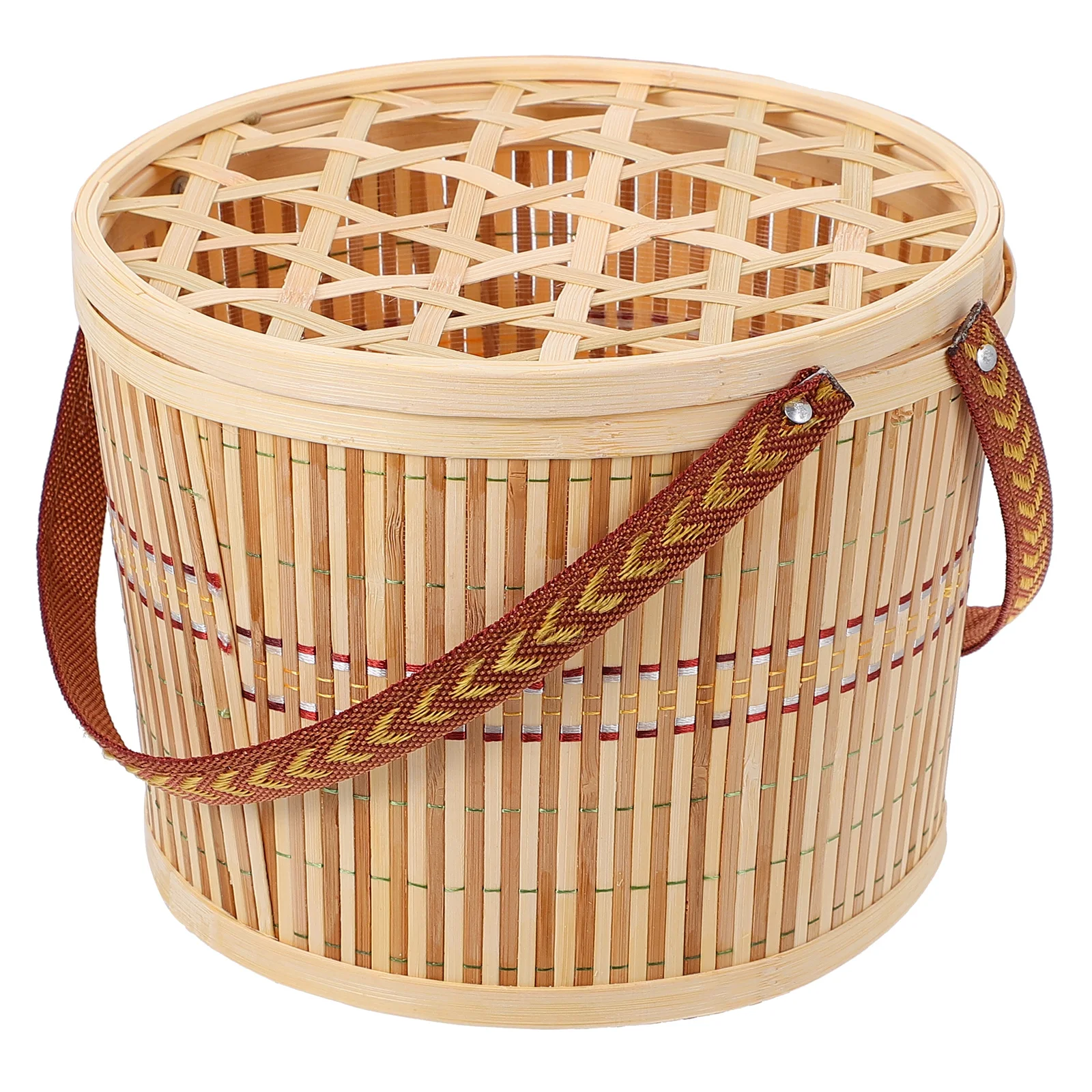 Bamboo Woven Carbonized Coffee Color Portable Storage Egg Basket Lid Home Decorative Basket Decor H made Round
Bamboo Woven Carbonized Coffee Color Portable Storage Egg Basket Lid Home Decorative Basket Decor H made Round